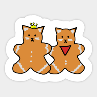 Gingerbread Merthur Cats Sticker